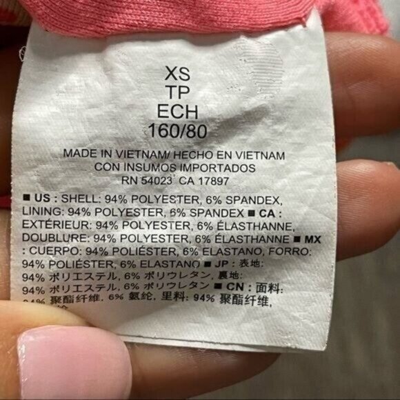 Old Navy Orange & White Light Support Sports Bra Size XS - Picture 8 of 9